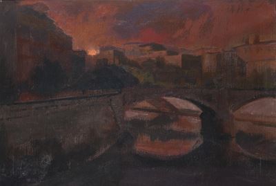 Roma - Olio su tela, cm 50x70, 1973