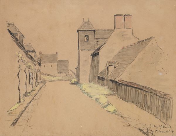 Anonimo francese, XX sec. - Strada di Saint-Ay