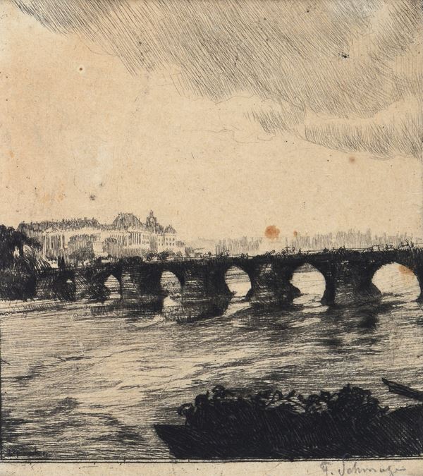 Ferdinand Schmutzer - Ponte Augusto a Dresda