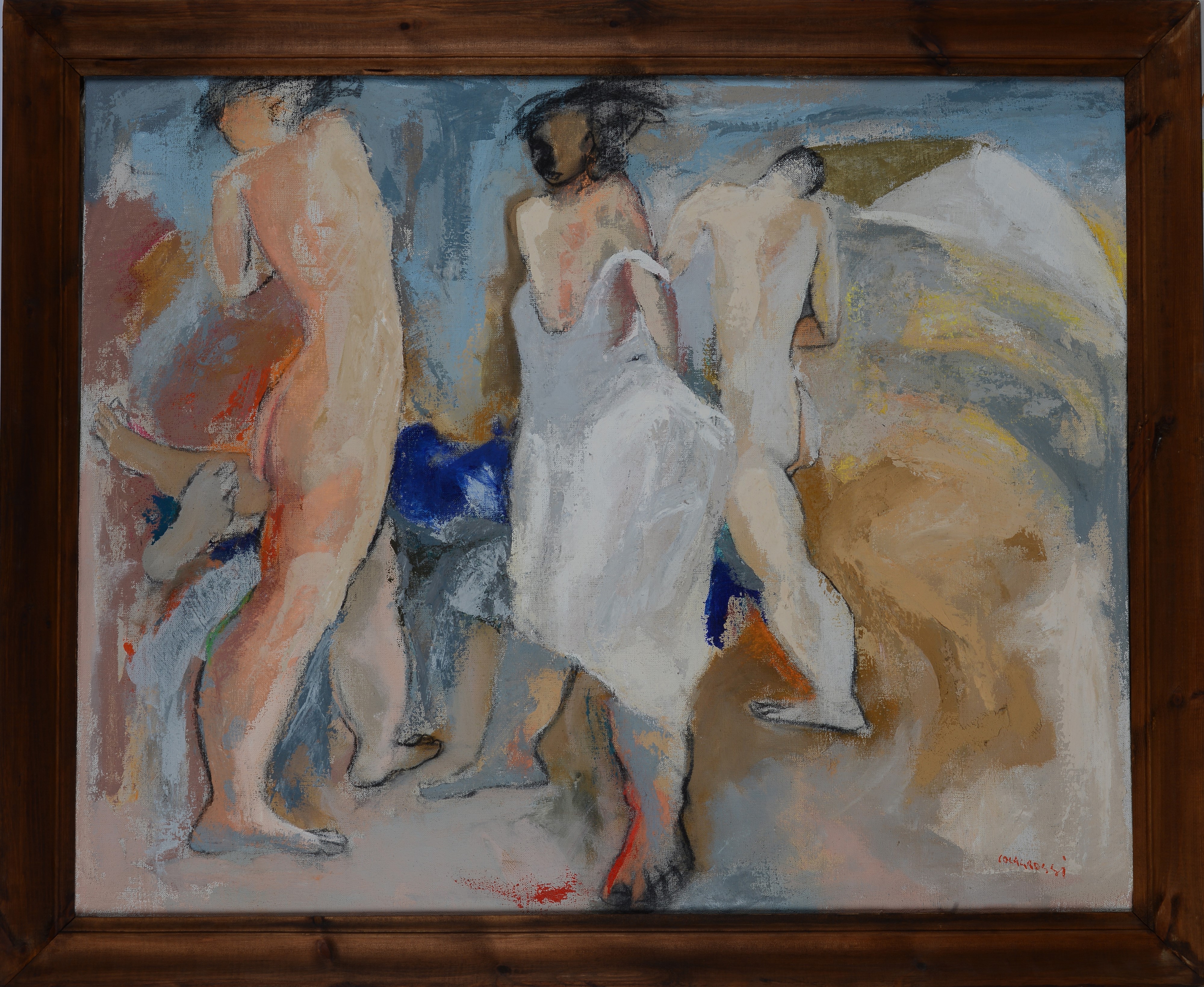 Angelo Colagrossi - Lievitazione, olio su tela, cm. 100x80