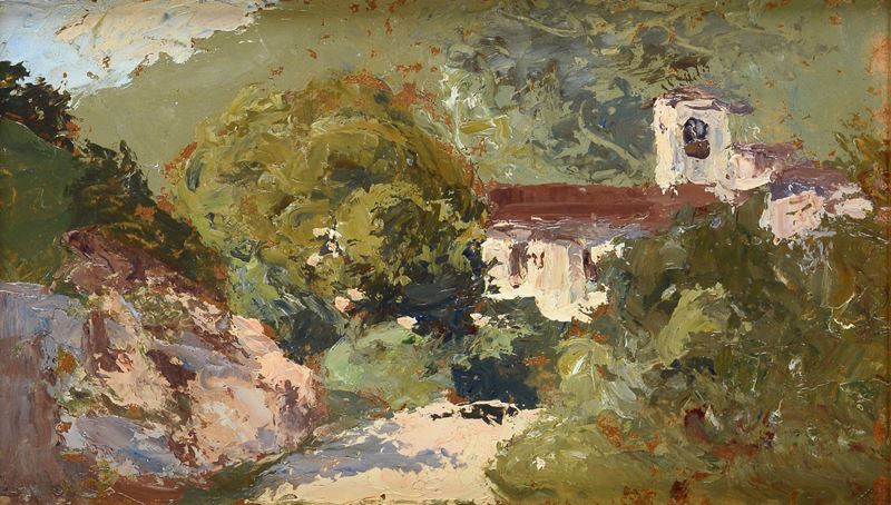 Strada di campagna con casolare