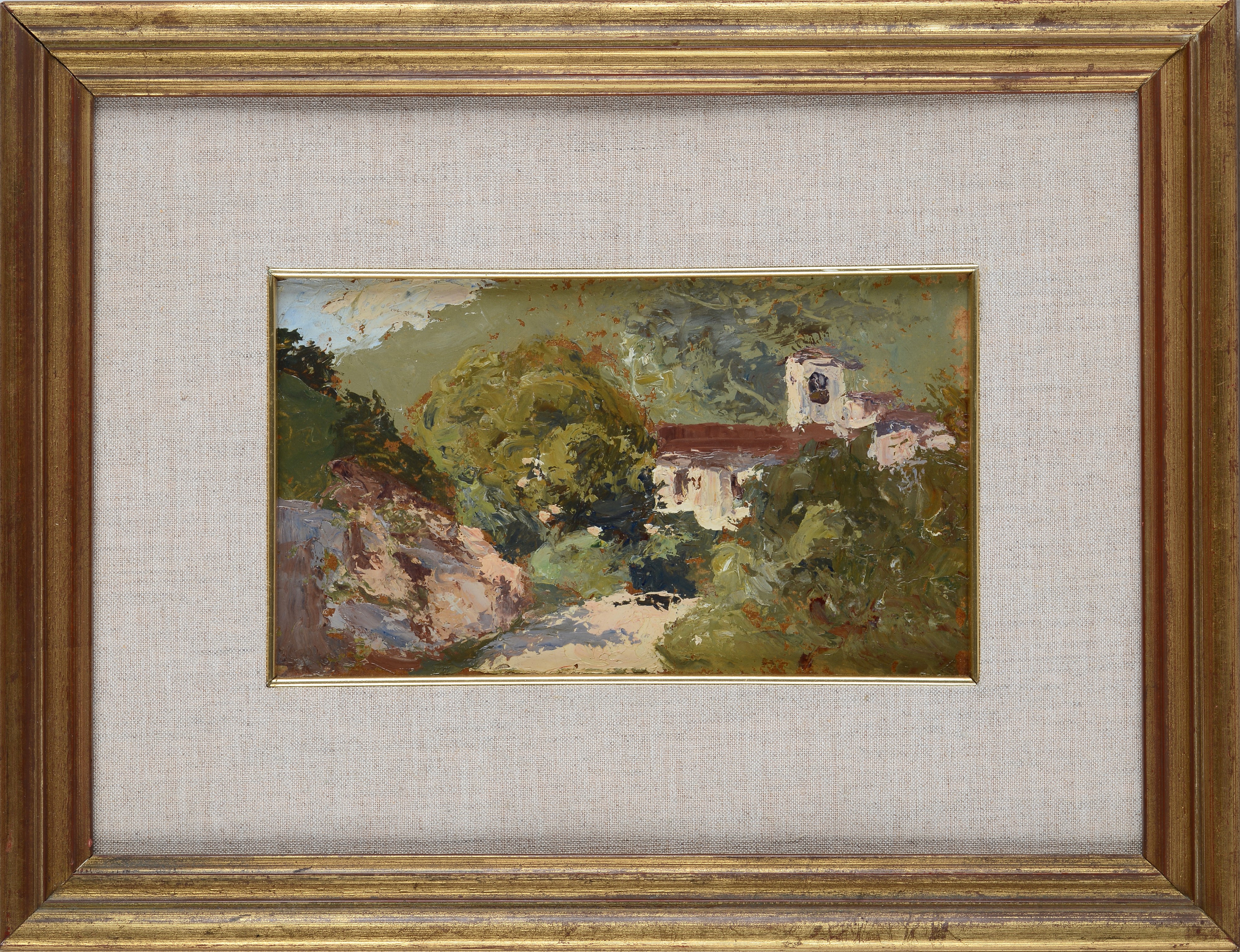 Strada di campagna con casolare