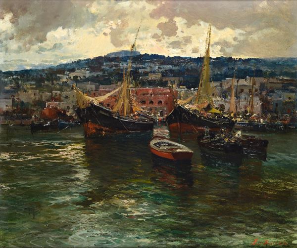 Ezelino Briante - Barche in porto