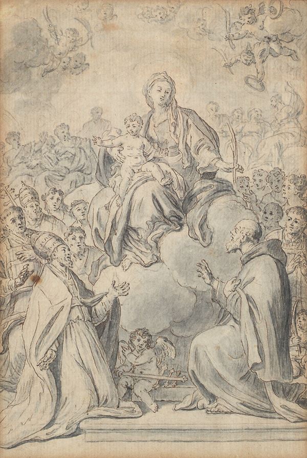 Anonimo, XVIII sec. - Vergine e Santi