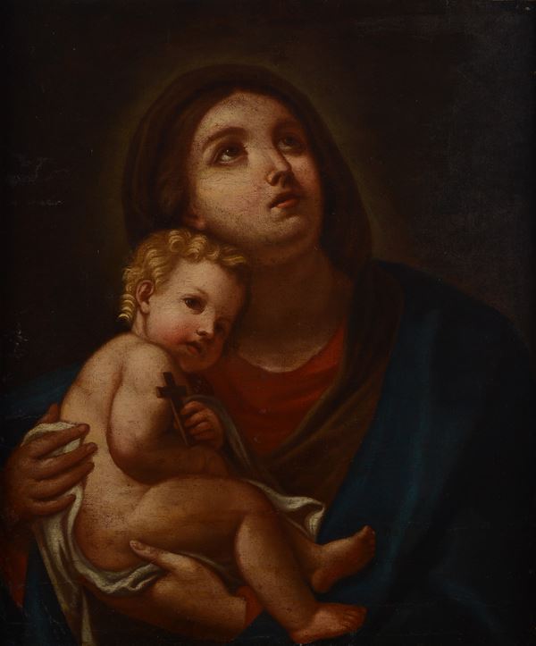 Scuola Italia Centrale, XVII - XVIII sec. - Madonna con Bambino