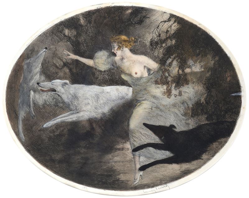 Donna con levrieri