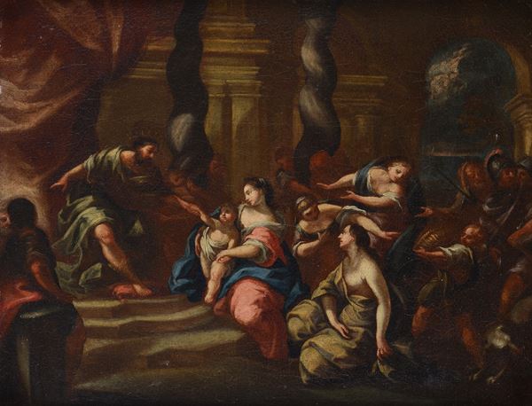 Scuola Toscana, fine XVII sec. - Giudizio di Salomone