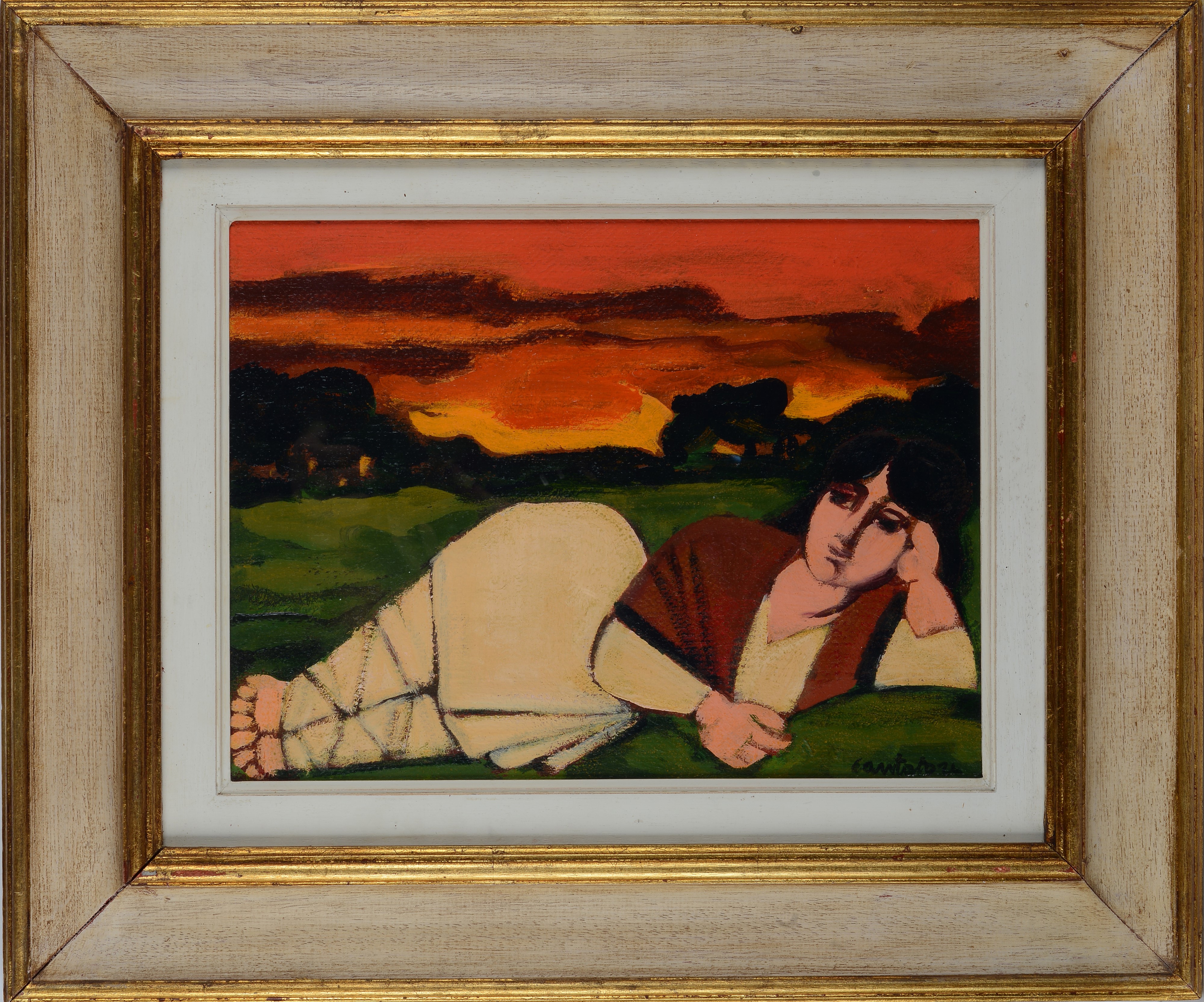 Domenico Cantatore - Odalisca, olio su tela