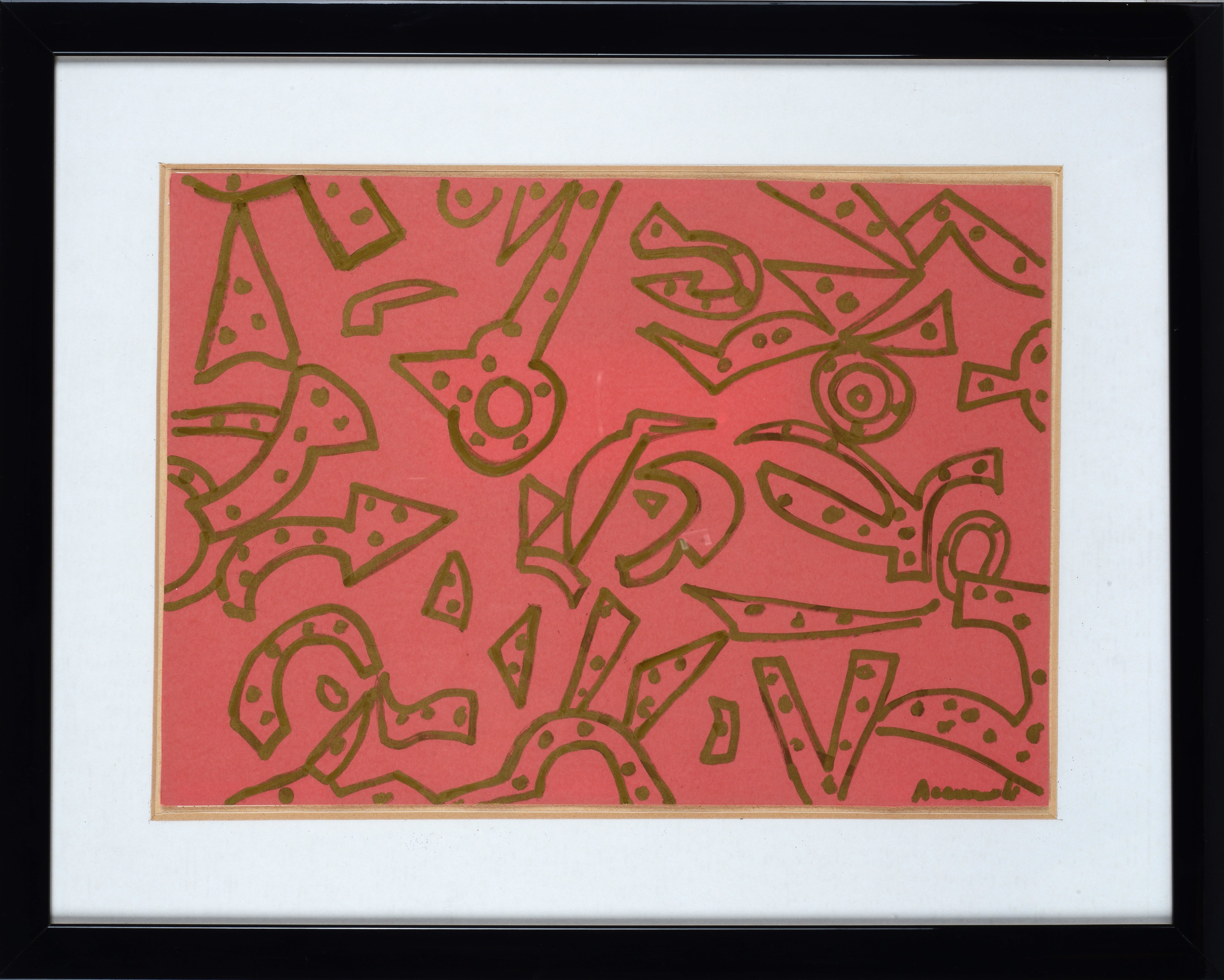 Carla Accardi - Senza titolo, feltri oro su carta, 2001