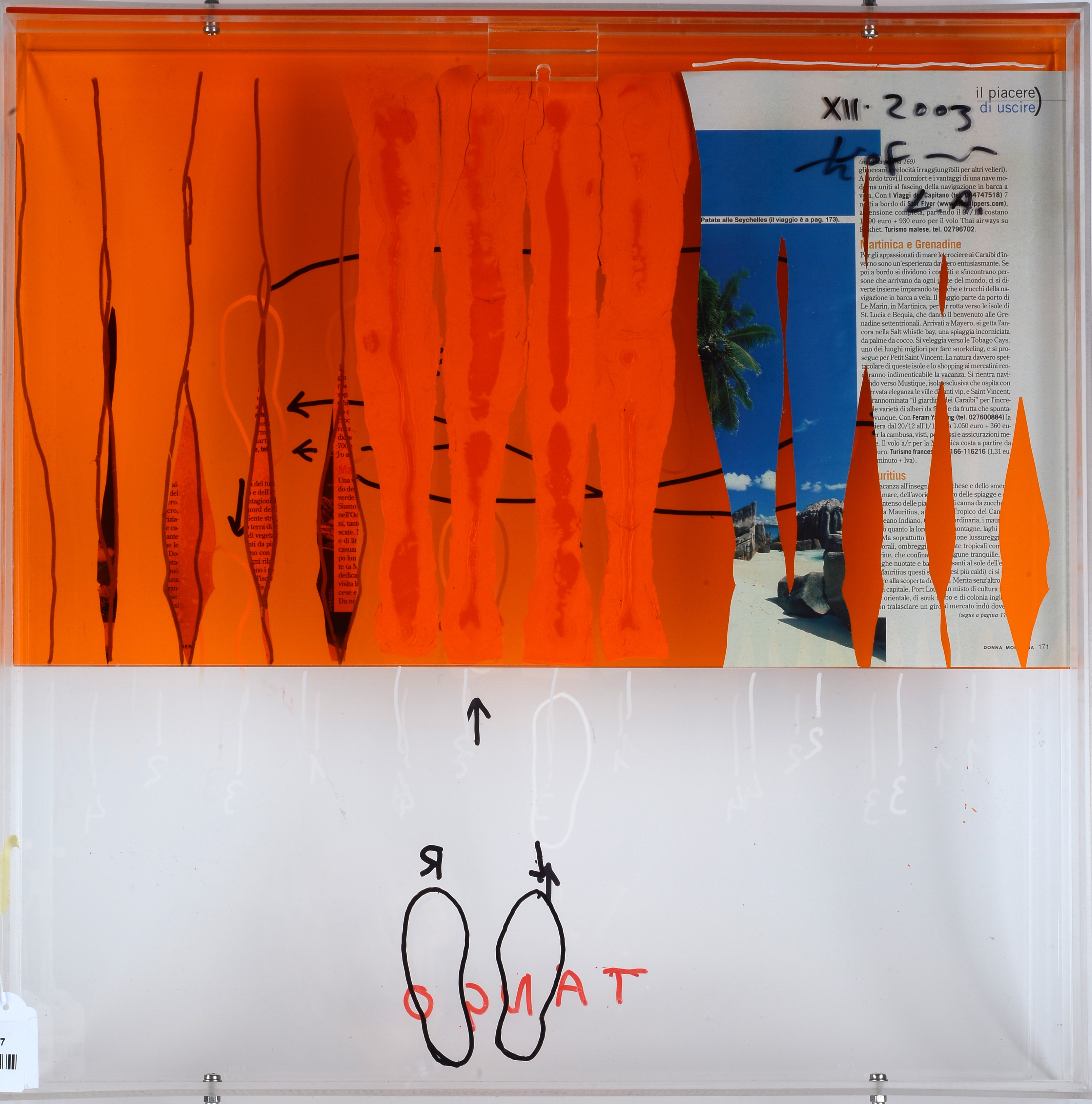 Emilio Leofreddi - Senza titolo, tecnica mista su plexiglass