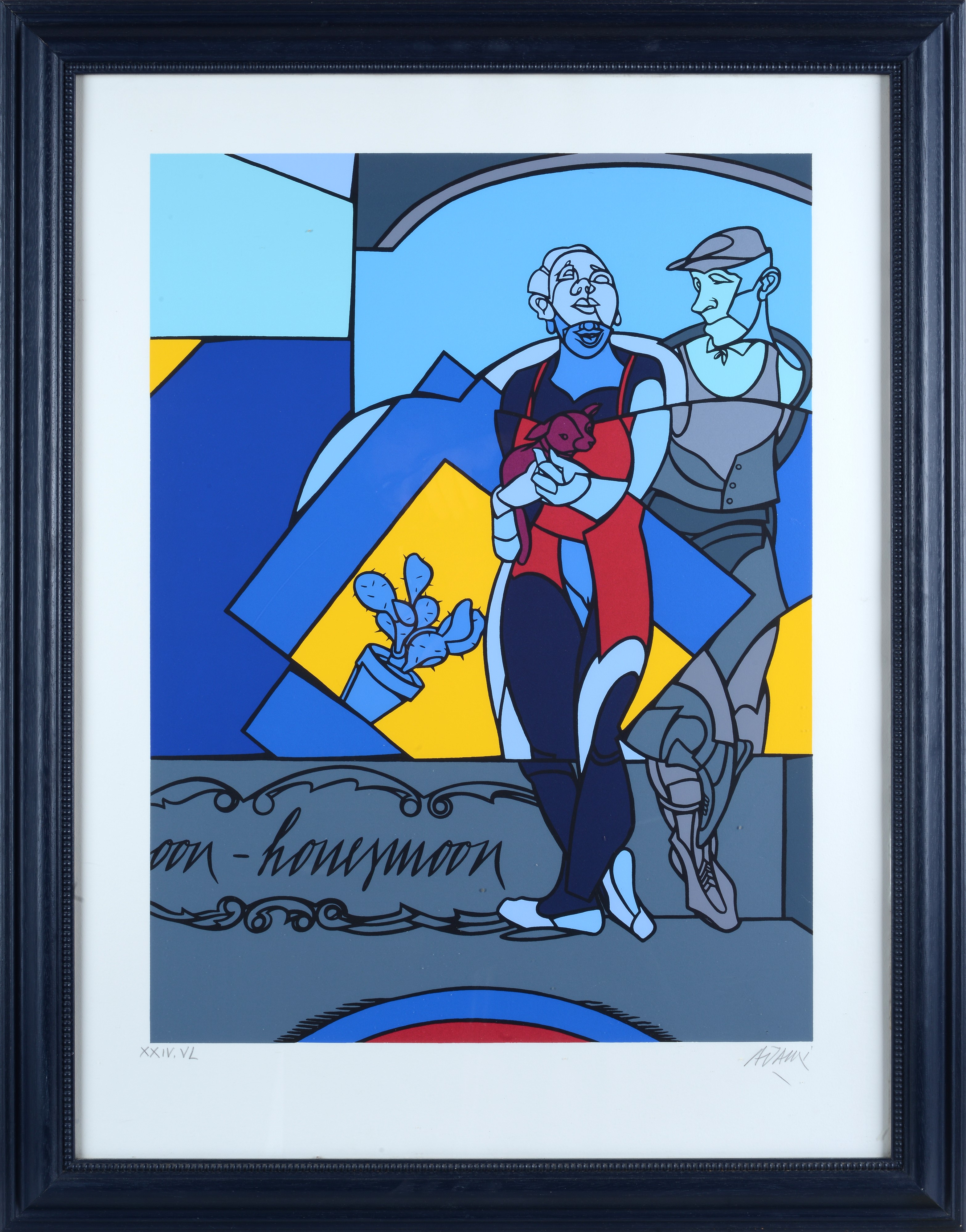 Valerio Adami - Honeymoon - Litografia