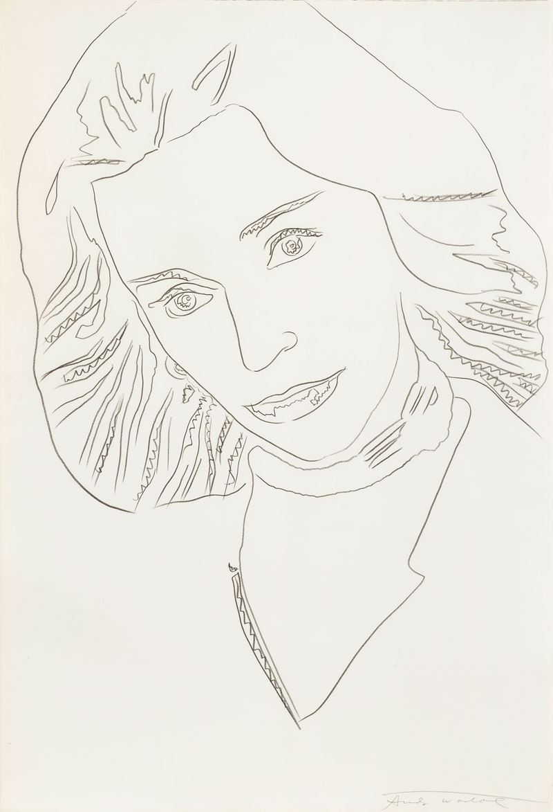 Andy Warhol - Studio di figura, Matita su carta