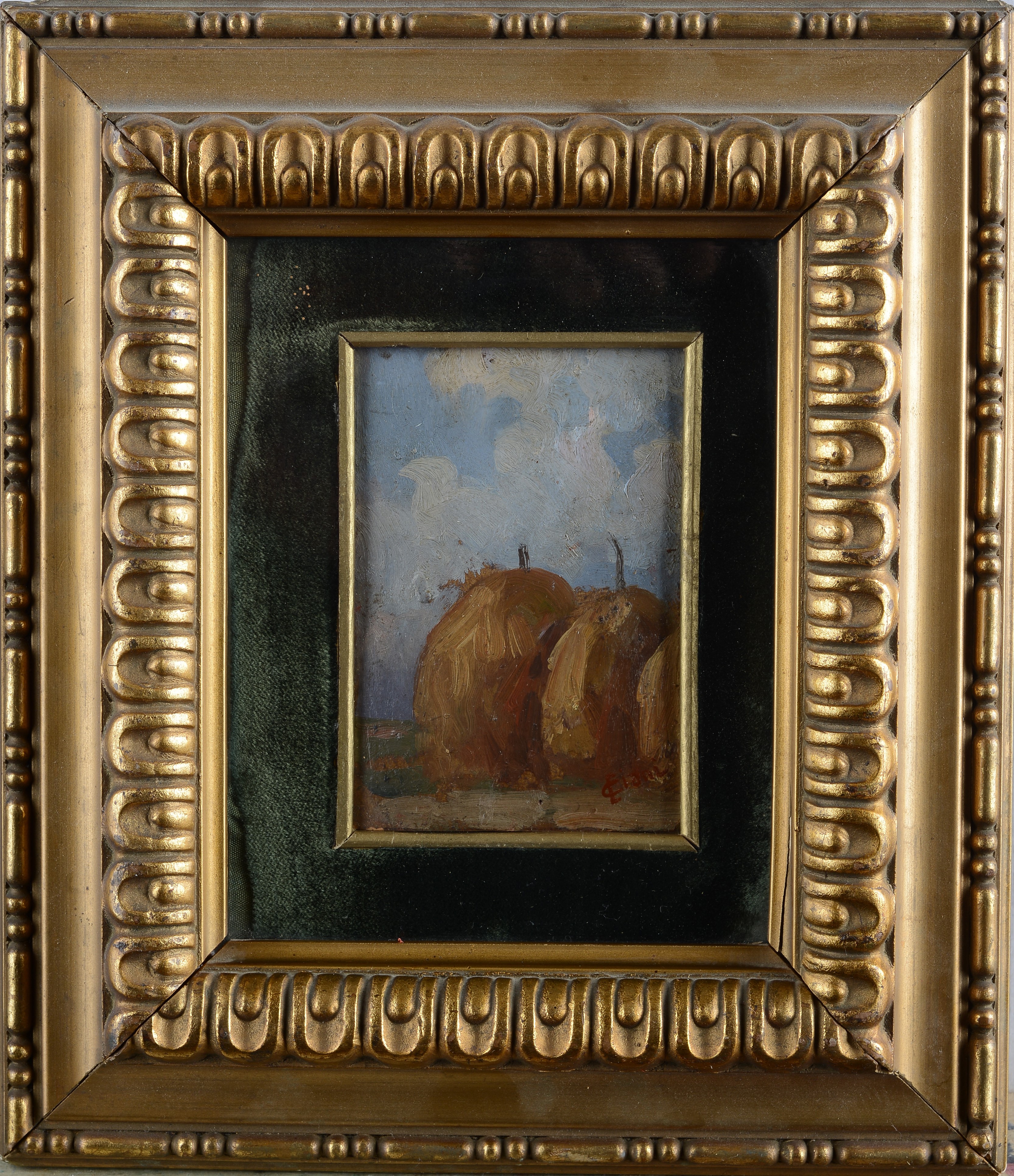 Cesare Ciani - Pagliai, olio su cartone