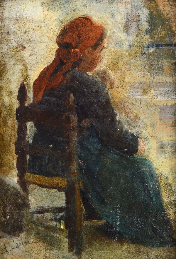 Cesare Ciani - Seated woman