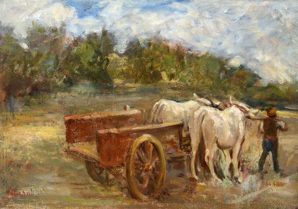 Cesare Ciani - Cart with oxen