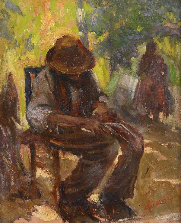 Cesare Ciani - Seated man