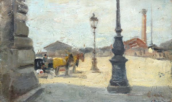 Cesare Ciani - Square with cart