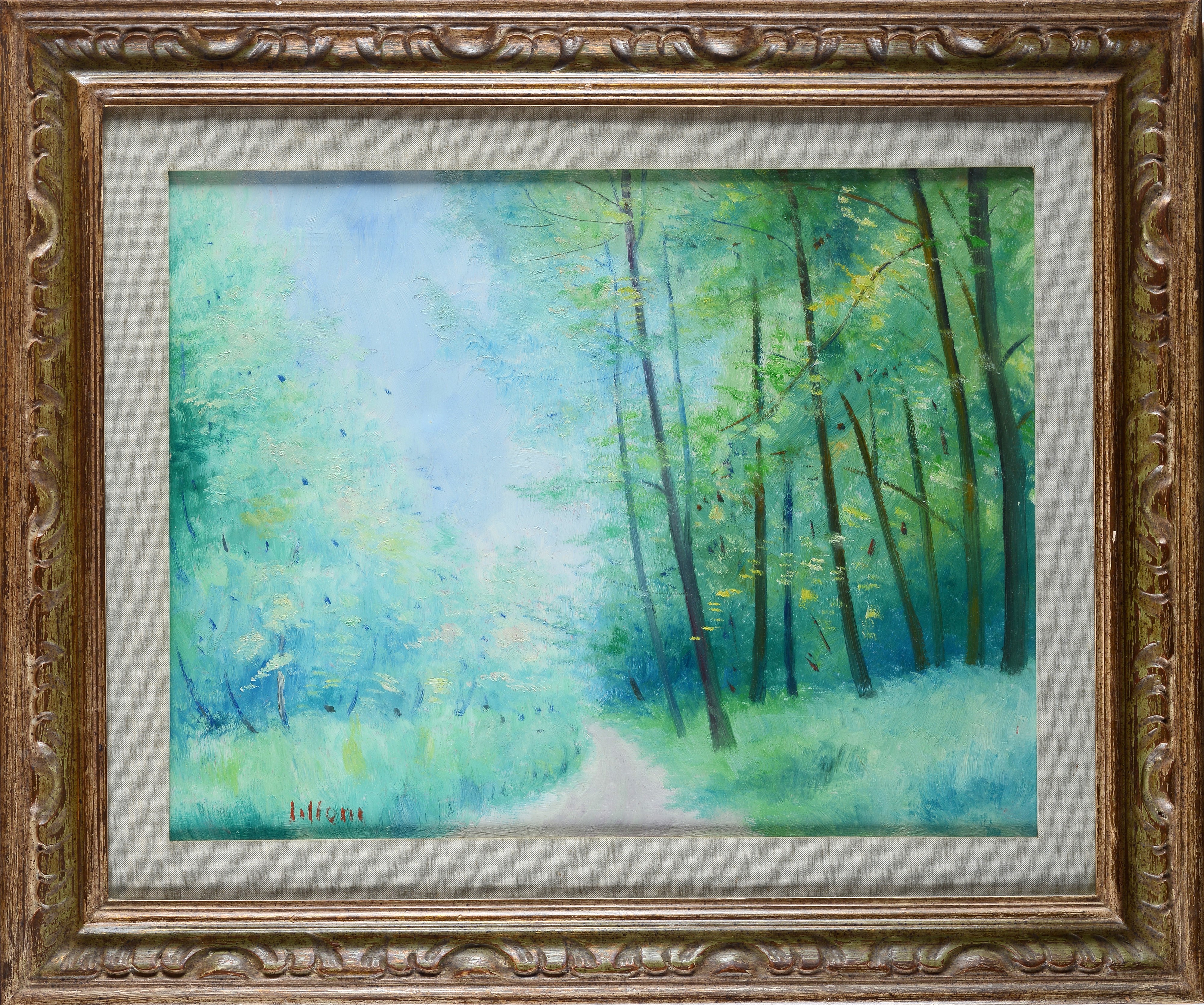 Umberto Lilloni - Paesaggio ticinese, olio su tela