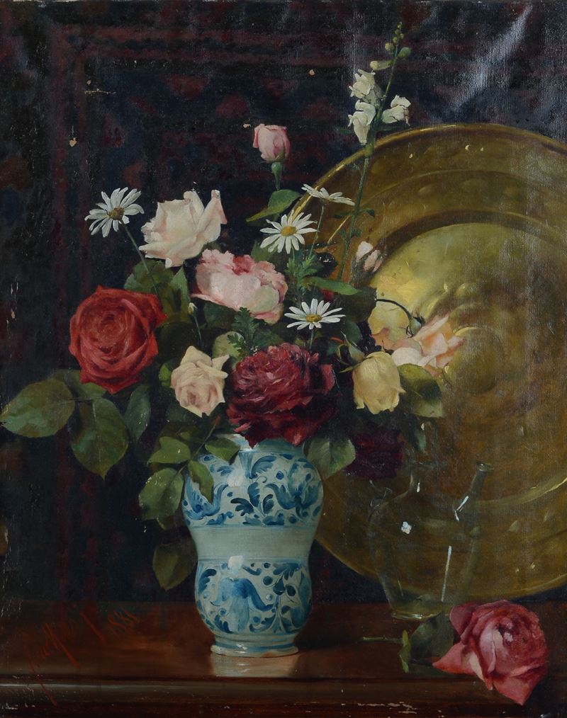 Natura morta con vaso di fiori