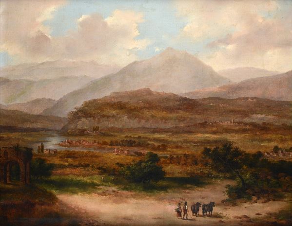 Anonimo, XIX sec. - Paesaggio montano