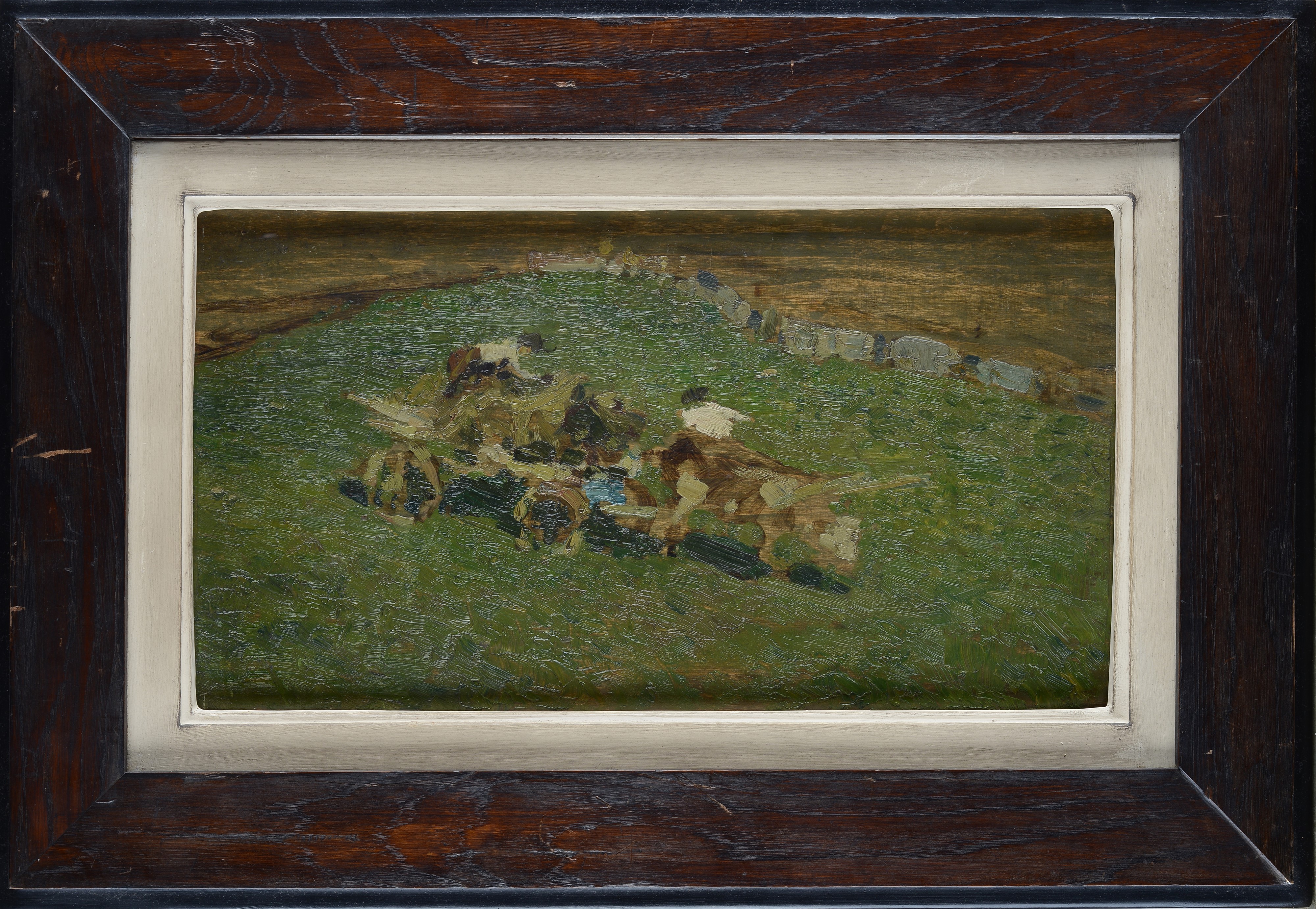 Paesaggio con contadini