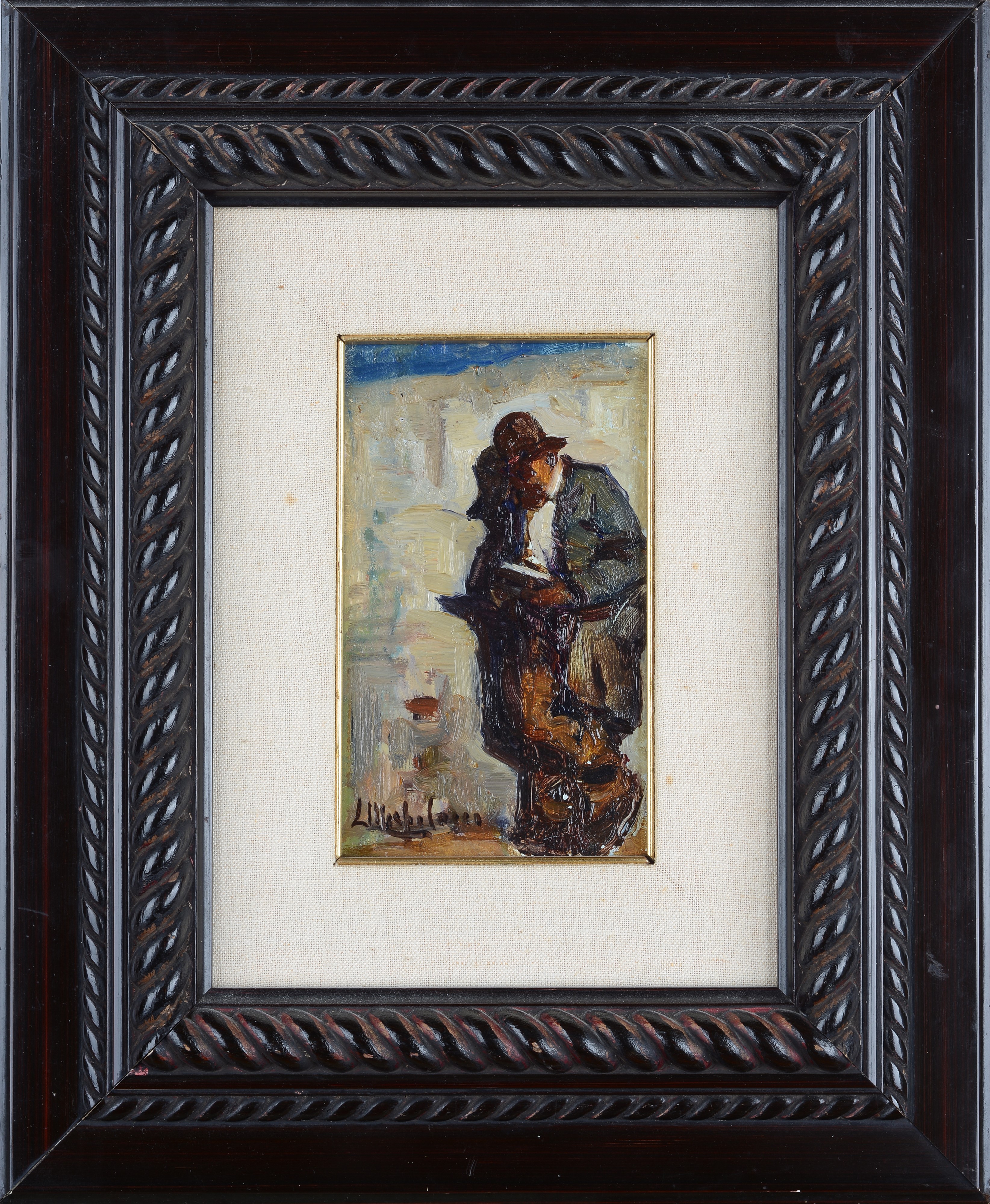 Luigi Michelacci - Figura - olio su cartone