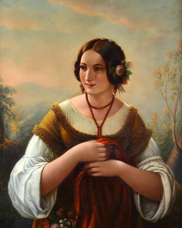 Anonimo, XIX sec. - Ritratto di giovane donna
