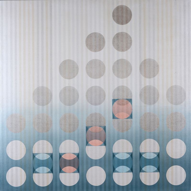 Carlo Nangeroni - Senza titolo (Acrilico su tela, 90x90 cm, 1991)