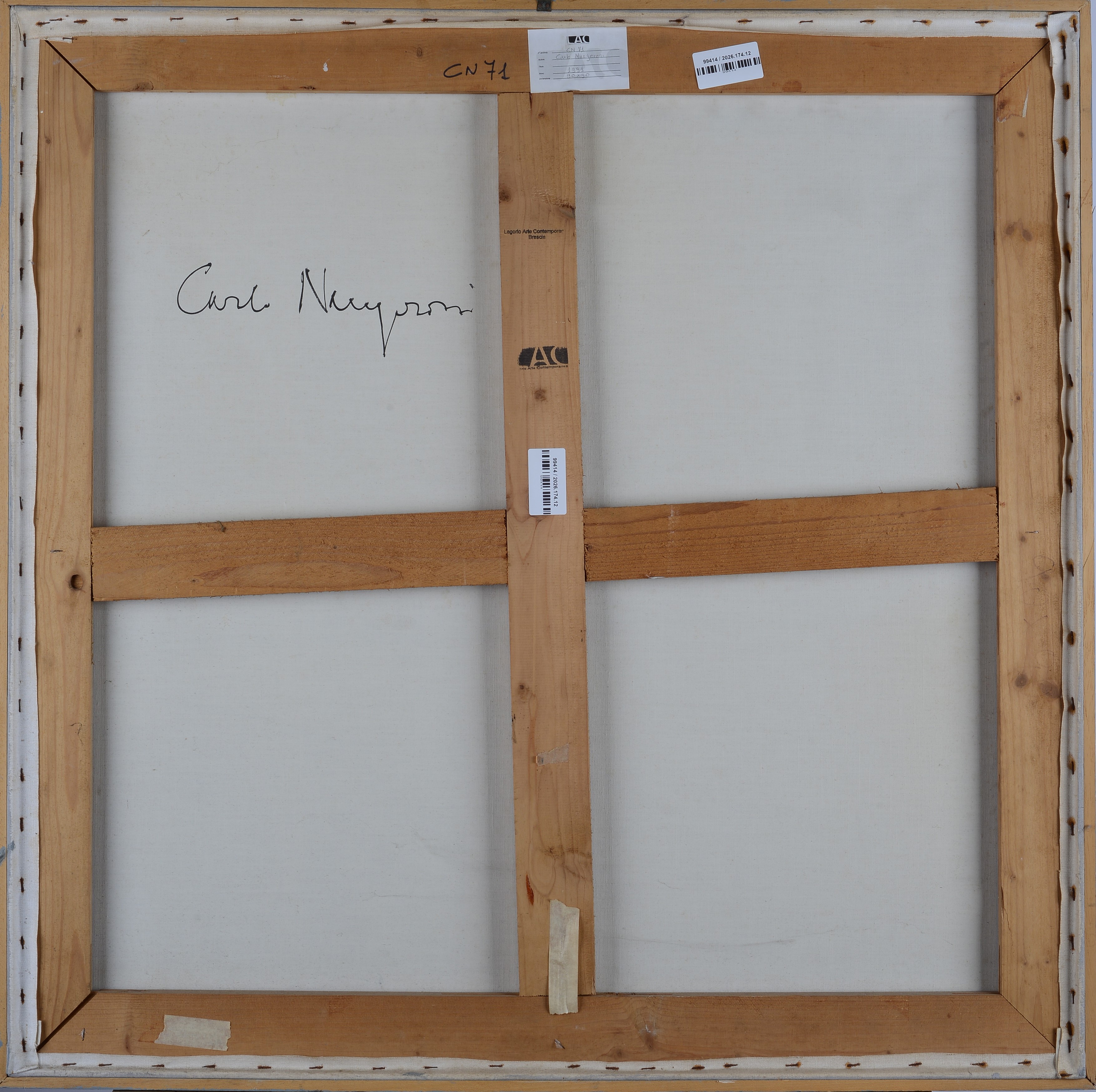 Carlo Nangeroni - Senza titolo (Acrilico su tela, 90x90 cm, 1991)