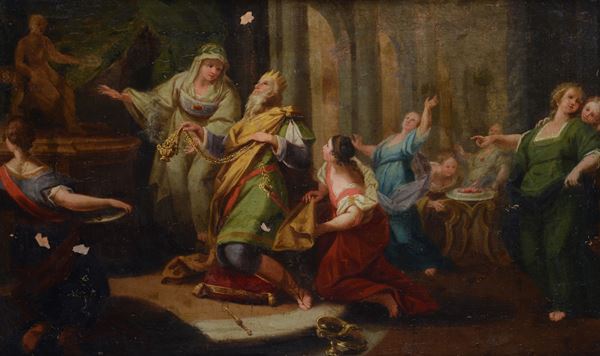 Anonimo, XVIII sec. - Salomone adora gli idoli