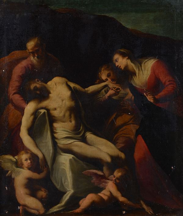 Scuola Emiliana, XVII sec. - Lamentazione sul corpo di Cristo