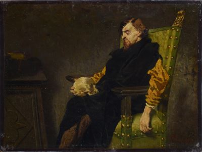 Amleto, olio su tela