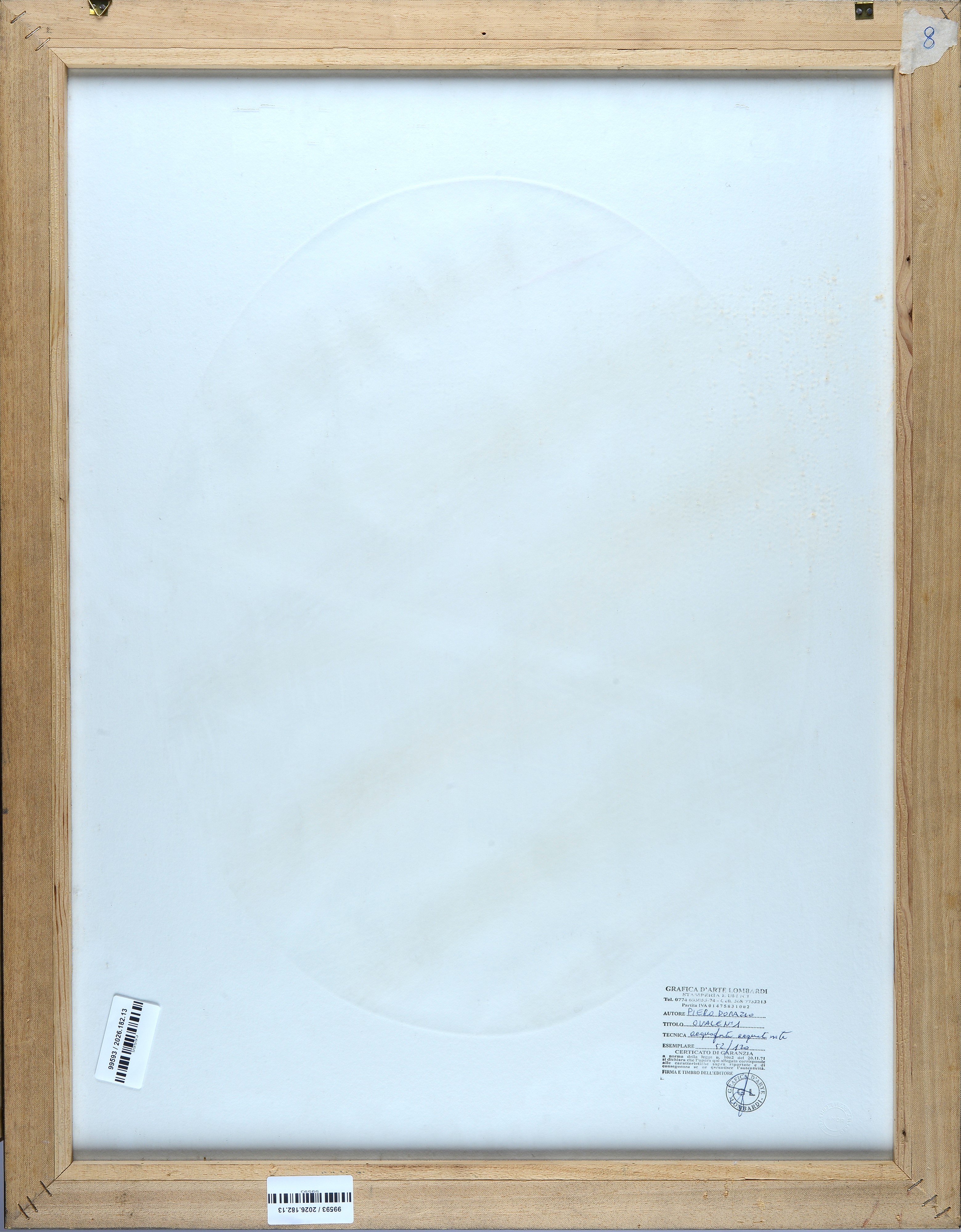 Piero Dorazio - Ovale n. 1, acquatinta su rame a 12 colori