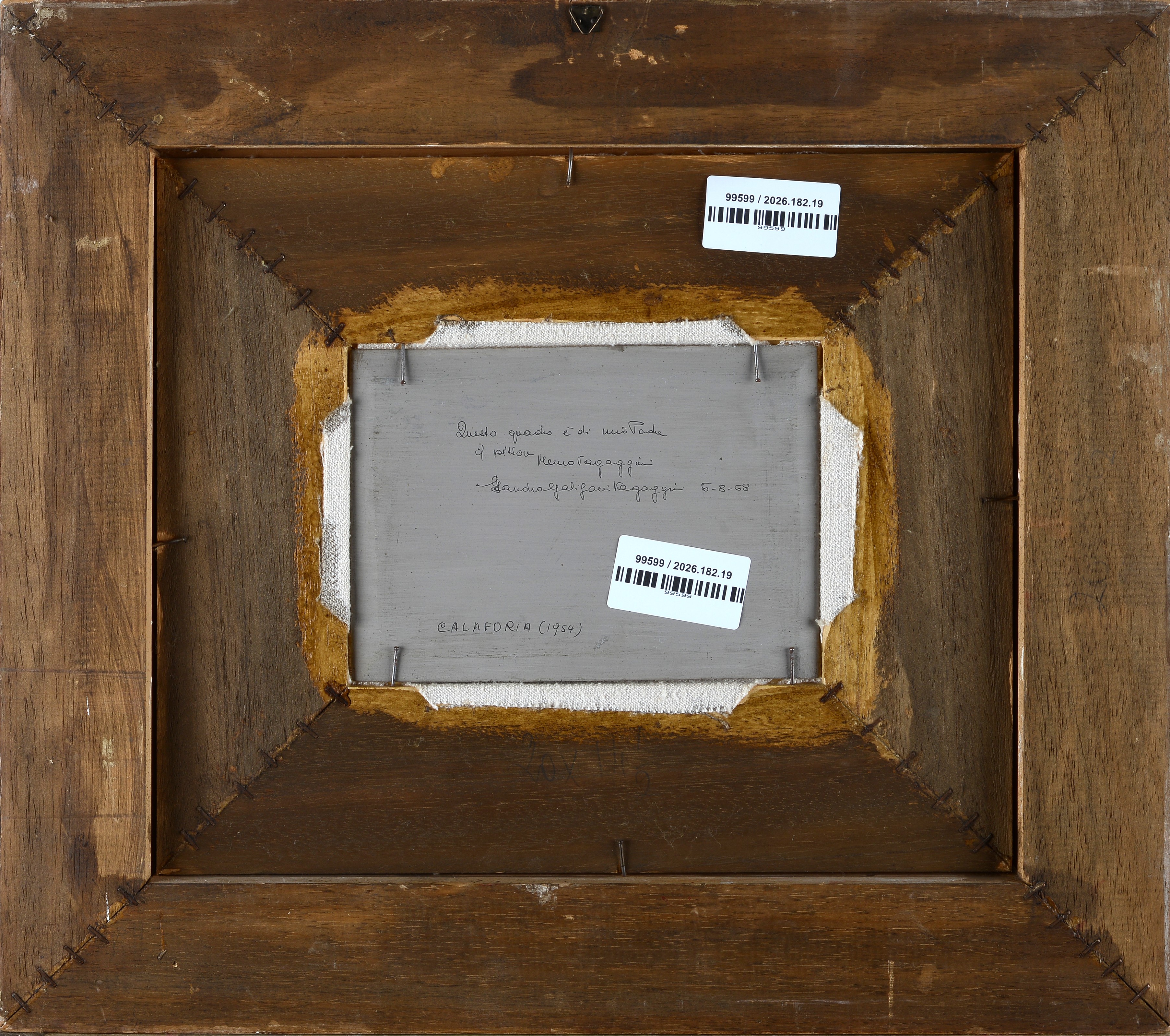 Memo Vagaggini - Calafuria, olio su tavola, cm. 15x20, 1954
