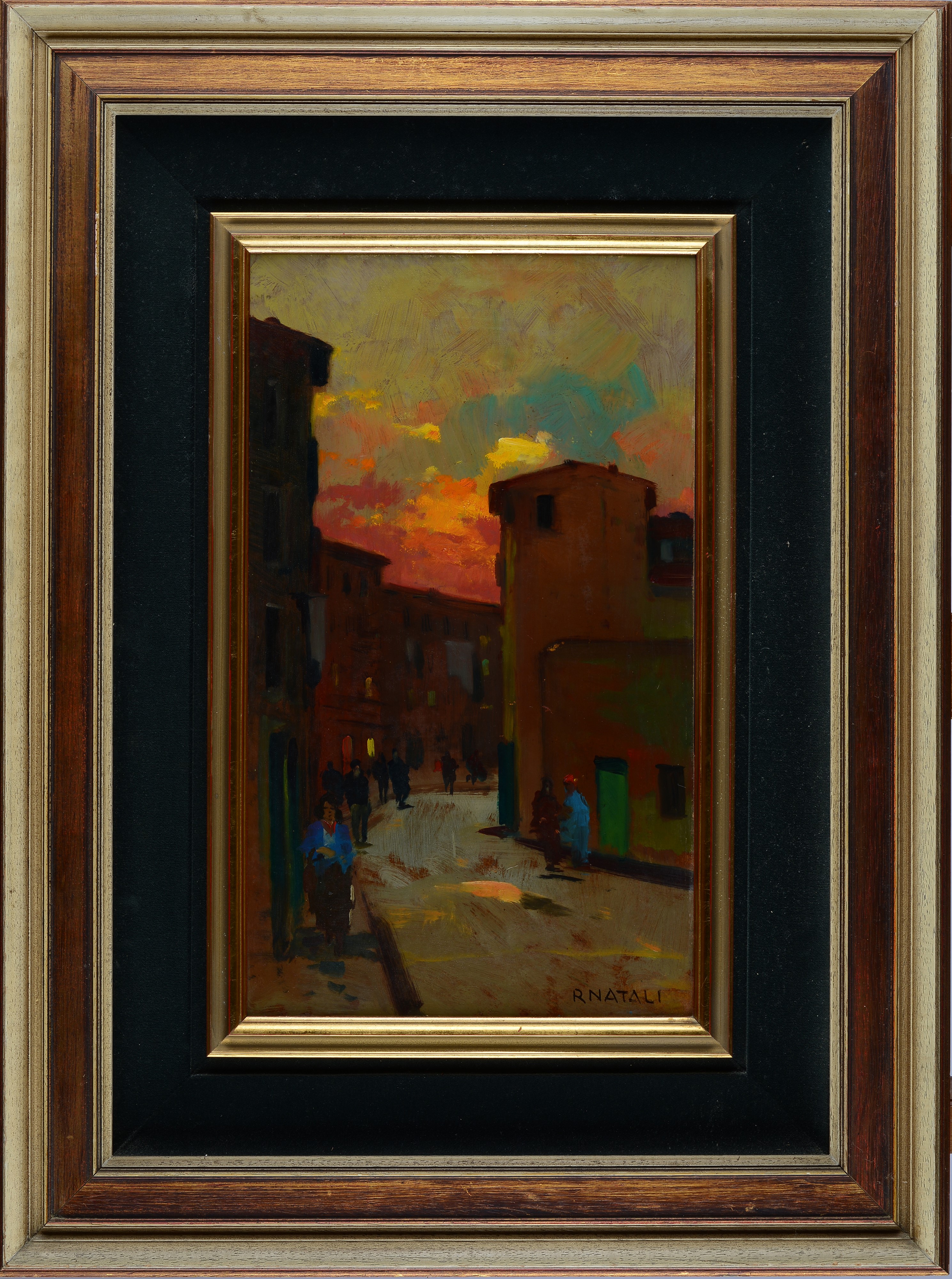 Renato Natali - Vecchia Livorno, olio su faesite