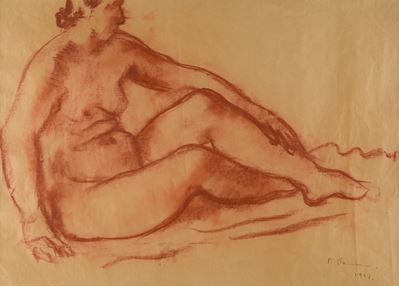 Nudo (1927), sanguigna su carta