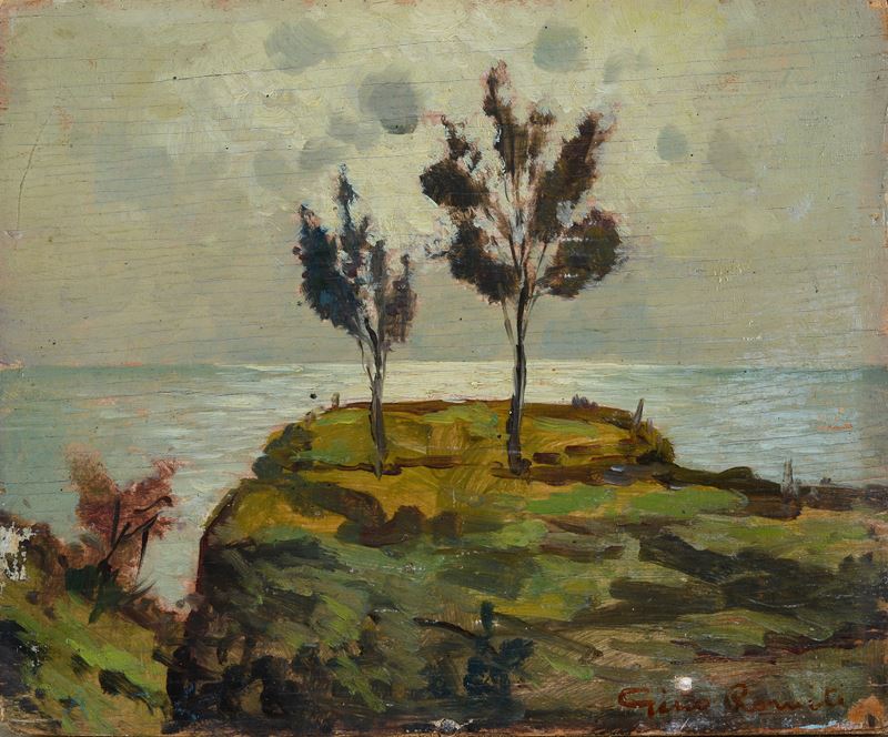 Gino Romiti - Paesaggio con alberi