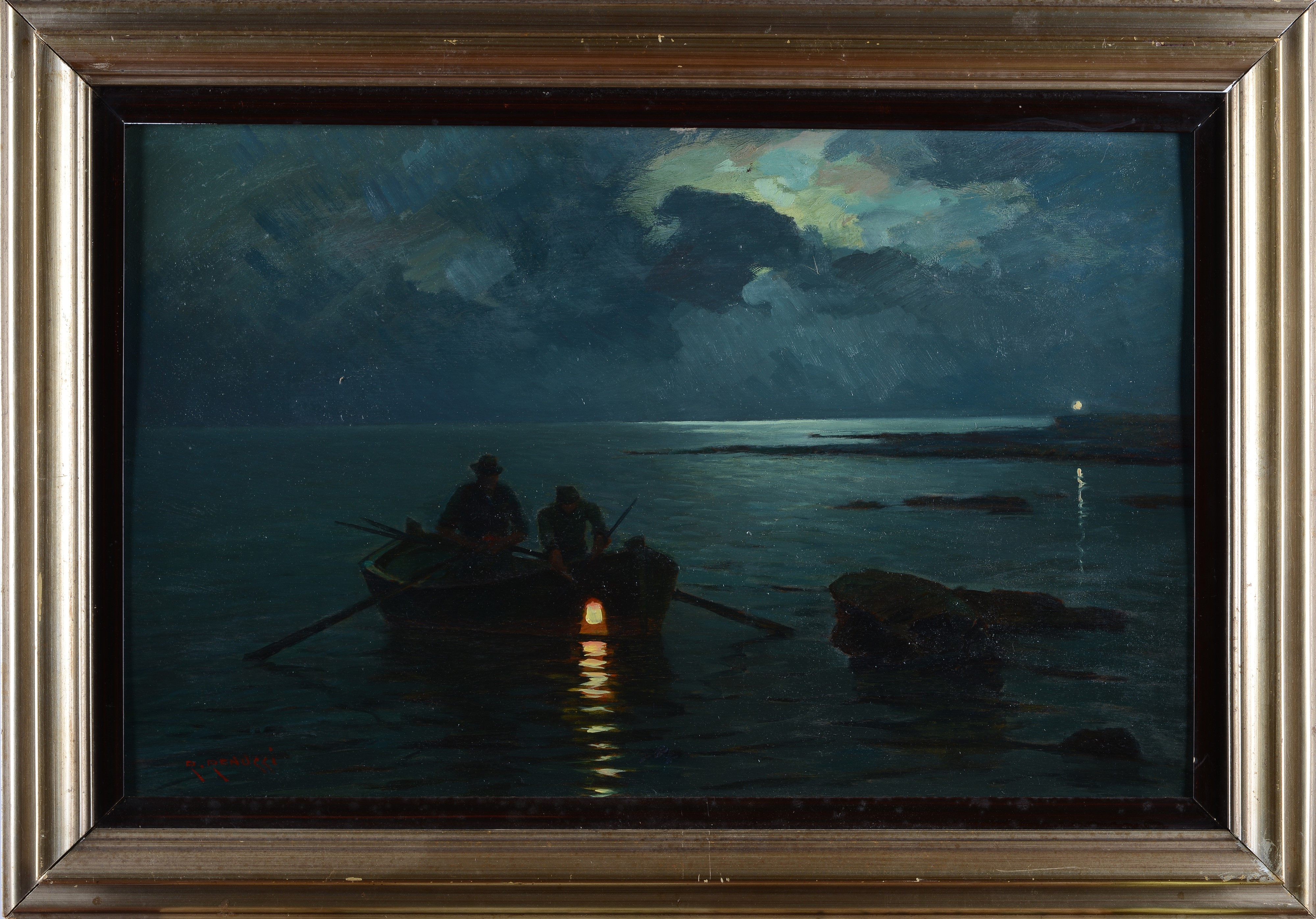 Renuccio Renucci - Pescatori - Olio su tavola