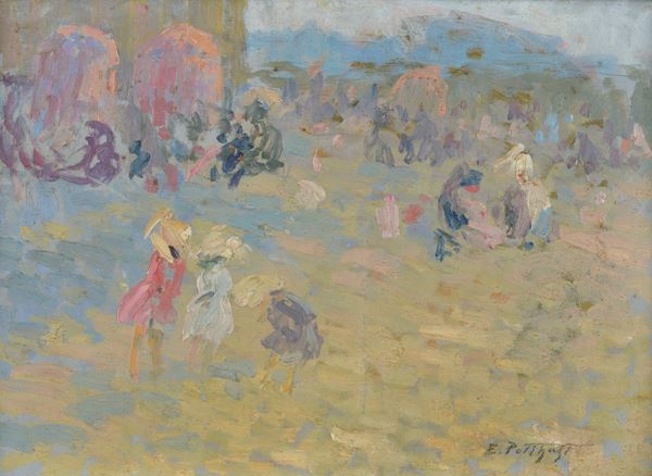 Attr. a Edward Henry Potthast - Square with figures