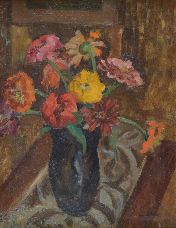 Attr. a Arie Aroch - Vase with flowers