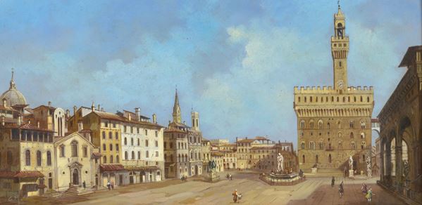 Anonimo, fine XIX sec. - Piazza della Signoria