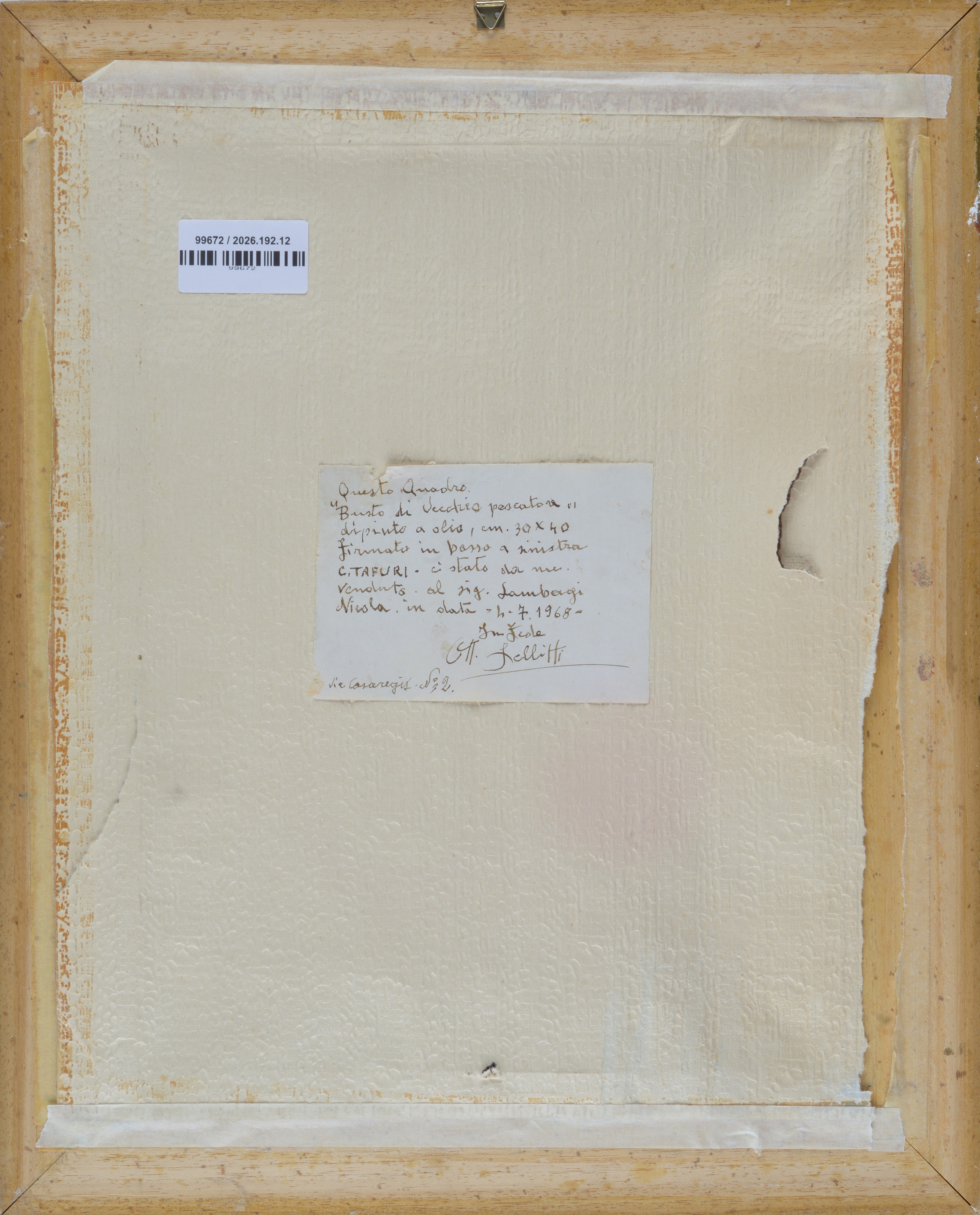 Busto di vecchio pescatore