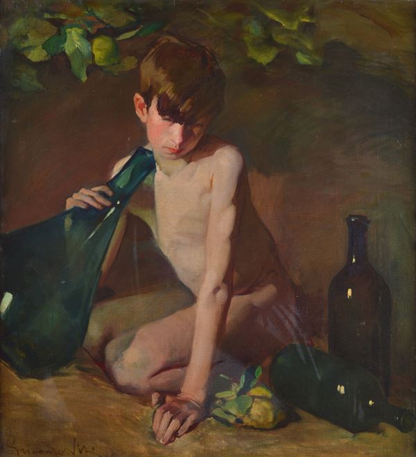 Eugenio Viti - Young man with bottles