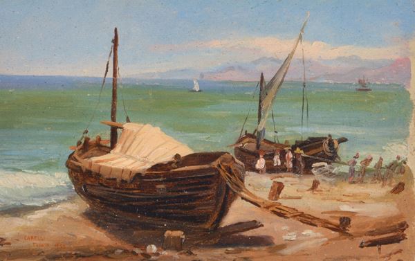 Consalvo Carelli - Fishing boats aground