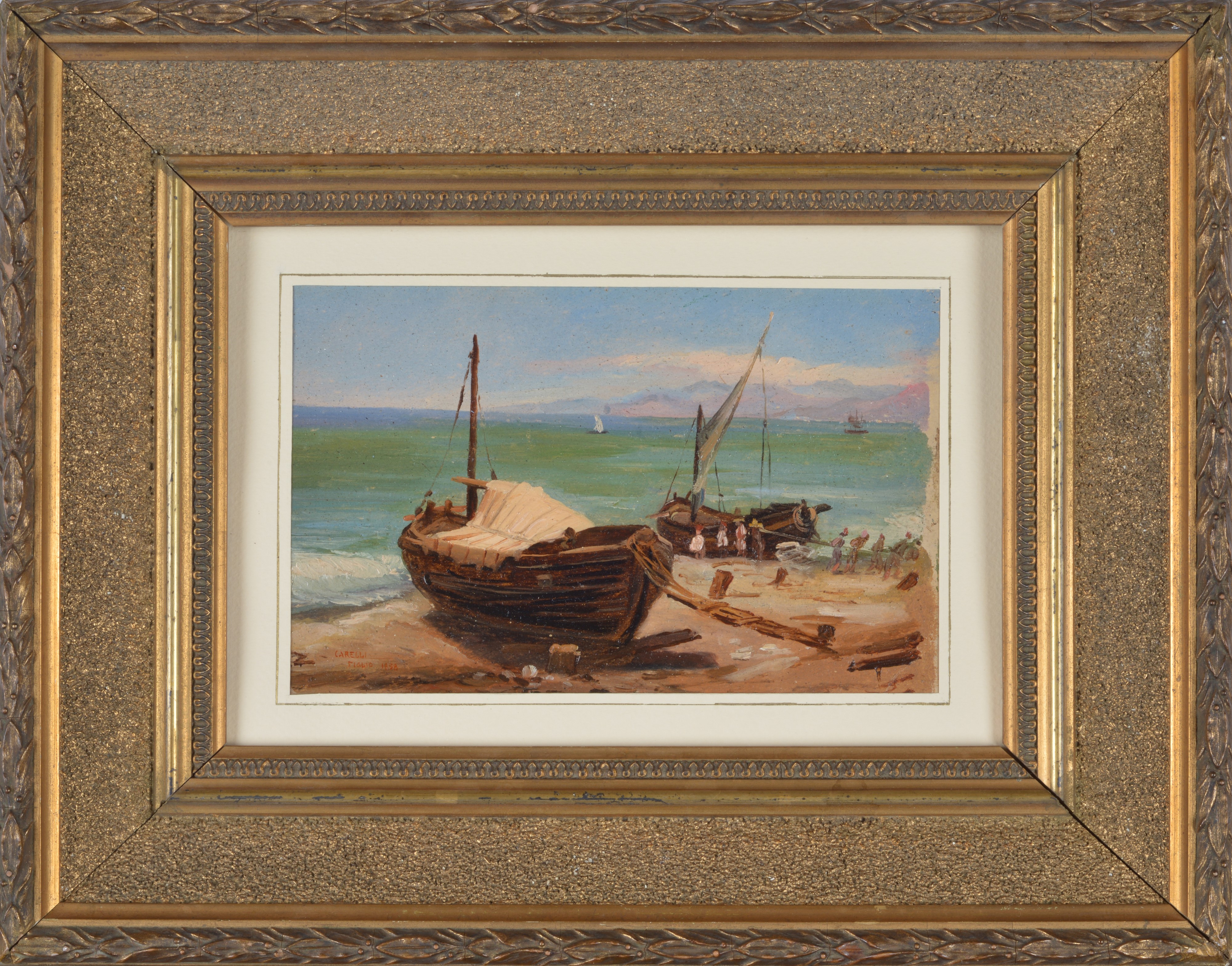 Barche di pescatori in secca